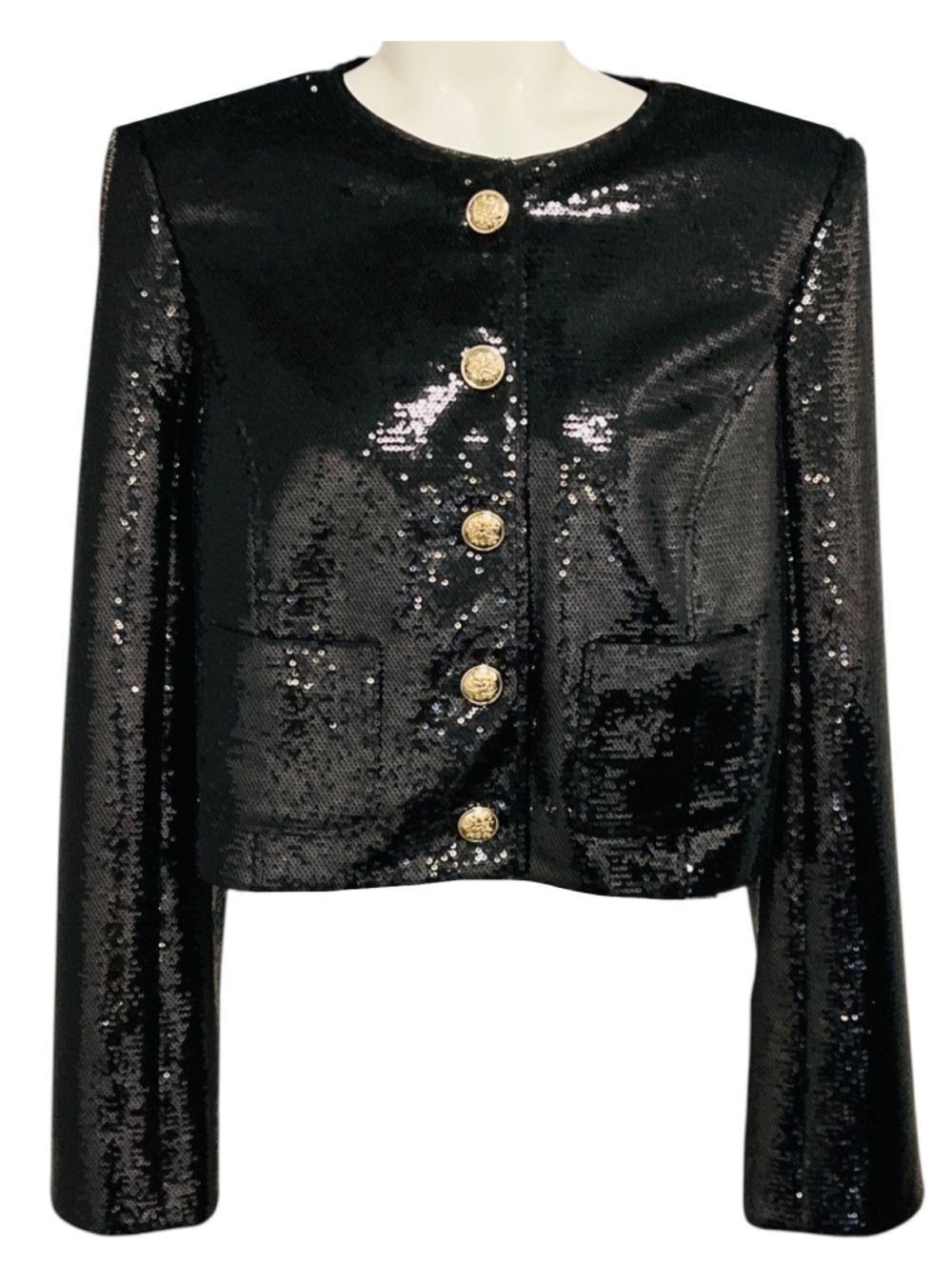 CINQ A SEPT BLACK SEQUIN RANDI JACKET